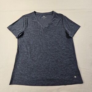 Stretch The Rules Blue Short Sleeve V-Neck Performance T-Shirt Women's L